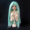 Peluca para Muñeca BJD 346 Puntos Cabello para Muñeca BJD para Muñeca Niña Oso, Cabello Largo Recto Sedoso Suave con Raya en Medio, Venta al por Mayor desde el Fabricante