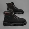 Botas Martin de caña alta para hombre para Otoño e Invierno, Zapatos de trabajo versátiles estilo coreano, Zapatos casuales de moda y tendencia para hombre, Antideslizantes