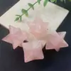 Venda Quente Transfronteiriça Ornamentos Merkaba de Pedra de Cristal Natural Quadrado 25*25mm Pedra Nua Satélite Acessórios para Joias DIY