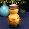 Libélula de Bambú, Insecto Calabaza con Cubrebocas, Jaula para Saltamontes de Seda con Núcleo Dorado de Insecto, Colgante de Saltamontes Dorado de Calabaza