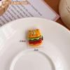 Novo Criativo Bonito Comida Jogar Hairpin Ins Menina Macio Bonito Hambúrguer Fritas Cartoon Side Fun Simulação Acessórios para o Cabelo