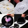 Etiquetas Autoadesivas Transparentes com Hot Stamping, Adesivos com Logotipo Personalizado, Impressão Publicitária de Marca Registrada Personalizada, Adesivos de Selo Redondos, Feitos Sob Medida