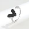 Anillo de Amor con Diseño Nicho Estilo Coreano Micro-incrustado Zircón Goteo de Aceite para Mujer Simple ins Geométrico Abierto Elegante Anillo de Dedo