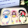 Faixa de Cabelo Fofa Infantil Elsa Branca de Neve Corda de Cabelo Bola de Laço para Menina Prendedor de Cabelo de Menininha