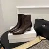 Botines Cuadrados Coreanos de 9 cm de Altura Elegantes y Delgados para Mujer 2026 Nuevos Botines con Cremallera Lateral de Tacón Alto Moda para el Trabajo