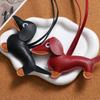 Nuevo Dachshund de Cuero Colgante Bolso de Mano Decorativo Colgante de Bolso Lindo Llavero de Cachorro de Dibujos Animados Accesorios Venta al por Mayor