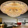 Lámpara de techo redonda de cristal LED con atmósfera de lujo Lámpara de cristal para sala de estar europea Iluminación de dormitorio Iluminación de restaurante