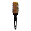 Peine de Peluquería Salón de Belleza Cabello Cerámica Laca Rodillo de Aluminio Peine Cerdas Conductoras de Calor Peine para Alisar Estilizar Ondular el Cabello