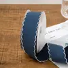 Denim Retrô de Cor Pura Borda Ondulada Borda de Gancho Fita de Rede Laço DIY Acessórios de Cabelo Faixa de Cabelo Roupas Sapatos e Chapéus Acessórios de Embalagem