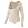 Top de Yoga 361 deg, blusa esportiva de manga comprida, respirável e de corte solto para fitness, adequado para uso diário, saída de yoga