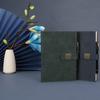 Cuaderno Retro con Rejilla de Ventana con Logo Imprimible Cuaderno de Negocios de Cuero Suministros de Oficina Juego de Actas de Reunión