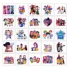 25 Hojas de 50 Pegatinas de Tatuaje de Grupo de Chicas Cazadoras de Dibujos Animados Kpop Dibujos Animados de Gama Alta Anime Graffiti Pegatinas de Tatuaje Creativas