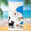 Toalla de Baño de Microfibra para Adulto Doraemon de Dibujos Animados Personalizada para Baño, Natación, Viaje, Portátil, Playa, Deportes
