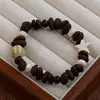 Pulsera de Grano de Café de Cerámica Jingdezhen, Refrescante y que no se decolora, Joyería de Alta Gama para Mujer, Accesorio Versátil de Nuevo Estilo Chino, Mayoreo