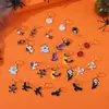 Pendantes Europeus e Americanos de Halloween Fantasma Abóbora Fantasma Morte Brincos de Gotejamento de Óleo Brincos Góticos de Halloween