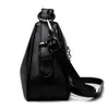 Bolsa Transversal Feminina Elegante de Couro PU Macio para Mãe, Versátil, Moda Retrô de Alta Qualidade