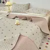 Conjunto de Capa de Cama de Algodão Lavado Modelo Novo 2026, Conjunto de Três Peças Acolchoado Tatami de Grau A para Maternidade e Bebê, Adequado para Todas as Estações