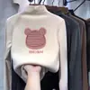 Camiseta térmica de forro polar con cuello alto medio para niños, top casual de manga larga para niñas, ropa interior cálida para otoño e invierno, adecuado para niños pequeños y niños pequeños