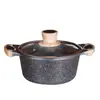 Olla para salsas mármol doble fondo aluminio fundido olla para sopa sartén chafing dish olla multifuncional cocina de inducción gas universal