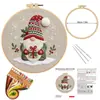 Nuevo Kit de Manualidades Bordado de Gnomo Navideño DIY, Set de Tela y Suministros de Costura, Diseño Original para Mercados Internacionales