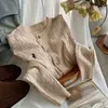 Chaqueta de Otoño 2026 para Mujer con Bordado de Ponis, Cárdigan Tejido, Cuello Redondo Vintage, Suéter Holgado Adelgazante A6317