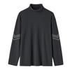 Camiseta de Manga Larga con Cuello Alto de Terciopelo Doble Cara para Otoño e Invierno, Ajuste Delgado Casual para Hombres y Mujeres, Camiseta Básica, Cuello Solapa, Espesada, Top Cálido