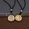 Colgante de moneda Shangui hecho de plata tibetana, colgante de moneda de cinabrio estilo chino vintage, accesorio de collar de hebilla de paz retro
