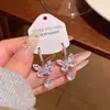 Pendientes de Lazos Microincrustados de Circonita de Venta Caliente Estilo Coreano 2026 para Mujer, Aguja de Plata S925, Pendientes de Perla de Botón de Gama Alta Nicho