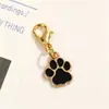 Lindo Colorido Pata de Gato Pata de Perro Aleación Llavero Colgante Macarrón Gota Adorno Colgante para Bolsos DIY Venta al por Mayor