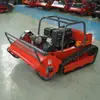 Cortacésped oruga radiocontrolado, máquina desbrozadora de páramos y riberas, trituradora de hierba de alta potencia diésel o gasolina personalizable para pendientes