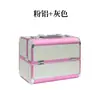 Caja de Maquillaje Portátil de Aleación de Aluminio de Gran Capacidad, Caja para Tatuaje, Arte de Uñas, Extensión de Pestañas y Herramientas de Belleza, Caja de Maquillaje Portátil Multifuncional