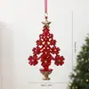 2026 Nuevo Rojo Vino PET Semitransparente Adorno de Caramelo Navideño Decoración de Árbol de Navidad DIY Colgante de Copo de Nieve