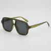 2025 Nuevas Gafas de Sol de Doble Rayo Color Dopamina Película Marina Montura Grande Adelgazantes de Moda Tendencia Anti-UV