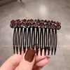 Peine de Moda Lujo Ligero con Pedrería para Mujer, Herramienta de Peinado de Gama Alta, Nuevo Peine Lateral, Peine Inverso, Accesorio Versátil para el Cabello