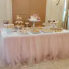 Mantel Transfronterizo de Comercio Exterior, Cortina de Gasa, Falda de Gasa, Delantal, Mesa de Postres, Decoración de Cumpleaños, Set de Firma, Cortina con Borde, Semitransparente