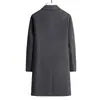 Abrigo de Lana para Hombre para Otoño e Invierno, Doble Cara, 100% Lana, Longitud Media, Cuello de Solapa, Casual de Negocios, Versátil, Color Sólido