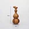 Caleidoscopio de calabaza con cabeza de dragón de madera tallado a mano, pieza de mano coleccionable para hombre, artesanía de madera auspiciosa