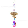 Atrapasol de Elefante con Pedrería Transfronterizo Colgante de Cristal Atrapasol Decoración Exterior Fabricante Suministro