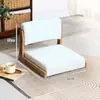Banco de janela estilo tatami, cadeira de varanda, cadeira com encosto para tomar chá na cama, encosto de madeira maciça, estrutura de ferro, capacidade para três pessoas, design moderno e minimalista