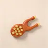 Masajeador de rana de sándalo con rosca de latón y oro, masajeador de ojos, dispositivo de lifting facial, raspador nasal y peine de masaje de meridianos de rana