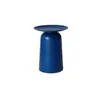 Mesa Lateral Sencilla para Apartamentos Pequeños, Mesa Redonda Pequeña de Hierro, Mesa Lateral Estilo Crema para Sofá, Mesita de Café de Hierro para Mesita de Noche, Mesa de Esquina