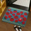 Tapete fofo em formato de abóbora, absorvente e fácil de limpar, para entrada de banheiro em casa, tapete de pé antiderrapante com design criativo e padrão estampado