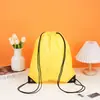 Calça à Prova d'Água com Bolso com Aba e Cordão 210D Poliéster Tecido Oxford Mochila Esportiva com Cordão Bolsa para Treinamento de Estudante Bolsa Publicitária Logo Personalizado