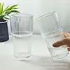 Copo de Palha Grande Capacidade Estilo Ins, Copo de Vidro Listrado Vertical, Copo de Bebida de Alto Valor, Copo para Suco, Bebida, Café, Copo d'Água