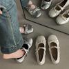 Sapatilhas Baixas Femininas com Laço Retro Francês, Salto Baixo, Novo Estilo Verão 2026, Adequadas para Combinar com Vestidos, Sapatos Mary Jane