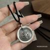 Colar de Prata de Lei S999 para Homens e Mulheres Vintage Redondo Marca Zakyram Jiyan Pingente Personalizado Corrente para Suéter Versátil Corrente de Pescoço