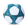 Bola de Futebol Personalizada Preto e Branco Tamanho 5 para Crianças e Alunos do Ensino Fundamental, PU Tamanho 4, Feita Sob Medida, Espessa, à Prova de Explosão, Durável, Atacado