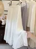 Saia Longa Evasê Elegante Romântica Retrô Francesa Super Fada Plissada Cintura Alta Caimento Slim Bainha Larga Saia de Chiffon