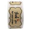 Venta al por mayor de comercio exterior pegatina de papel kraft 'gracias por su pedido' pegatina de sellado decoración de pastel para hornear