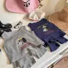 Conjunto de Colete de Verão para Meninas Roupas Infantis Moda Bebê Shorts Casuais Sem Mangas Estilo Coreano Peça Dupla
